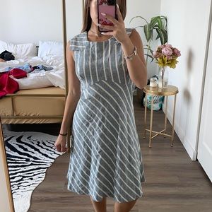 Blue and White Striped Dress ♡